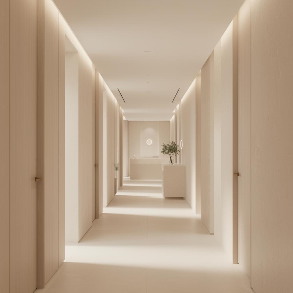 Ambiente interno sofisticado da CM Clinic